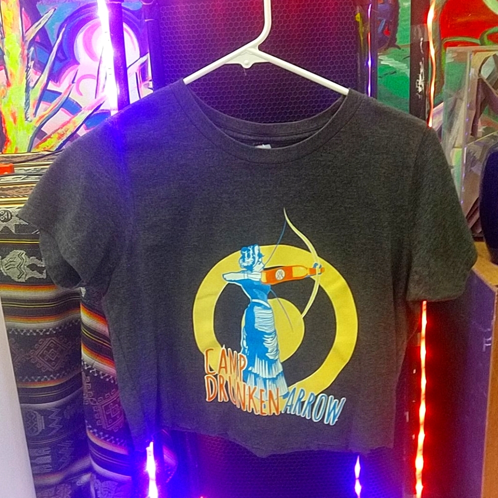 "Camp Drunken Arrow" Large graphic tee